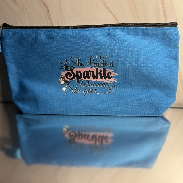 Kleine Stofftasche mit Aufdruck