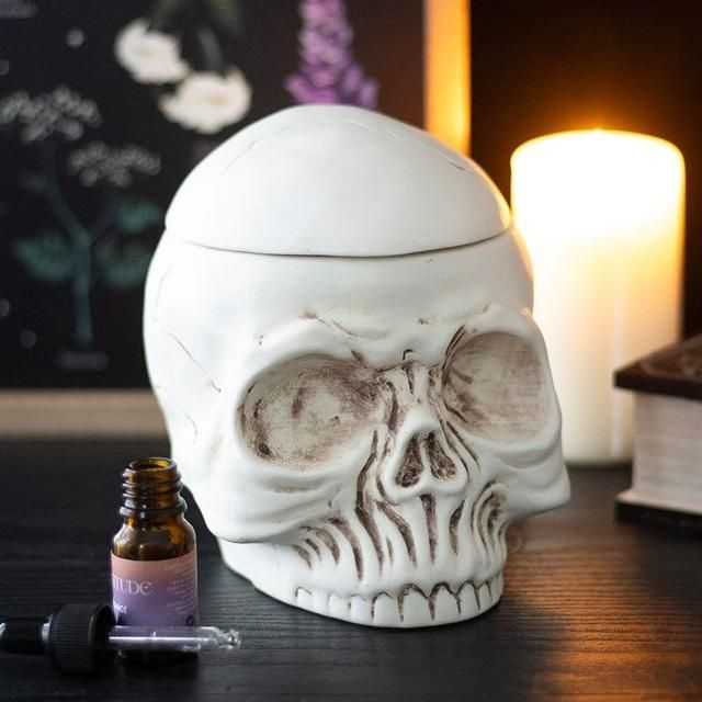 Weathered Skull Oil Burner And Wax Warmer