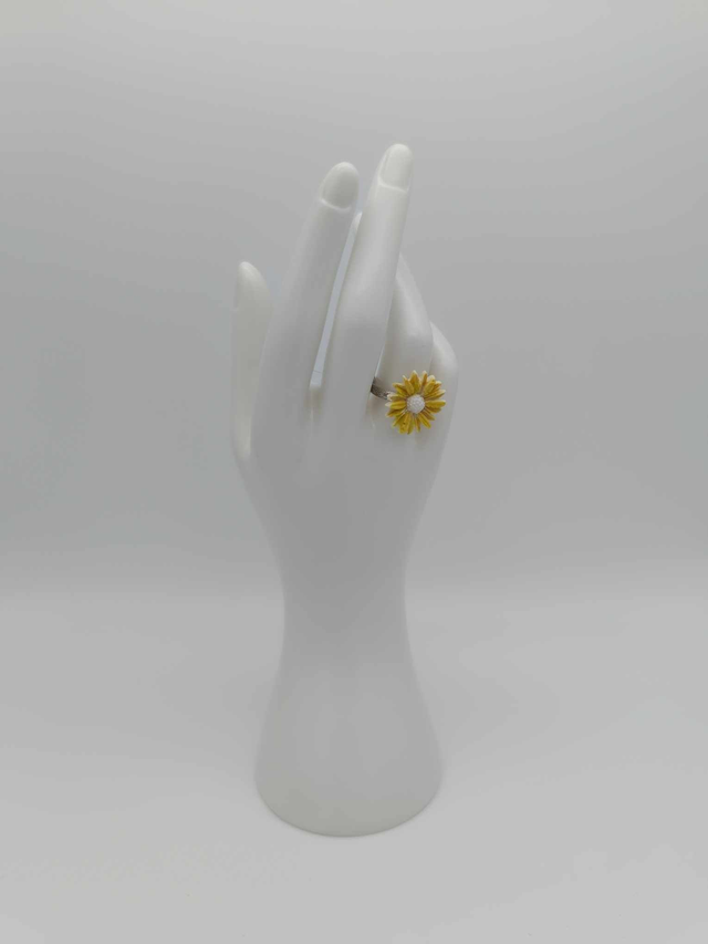 Bague en porcelaine froide Petite marguerite