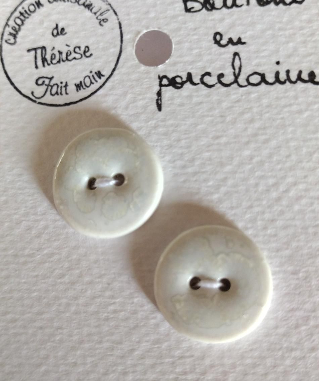 Bouton cristallisé blanc (par 2)