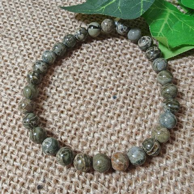Bracelet 6mm jaspe breschia