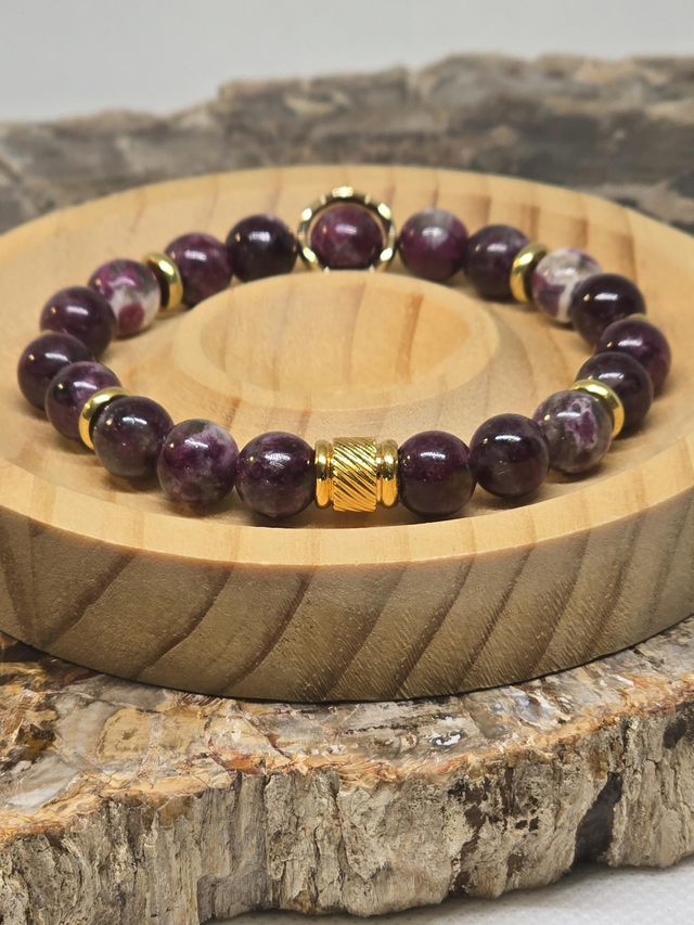 Bracelet Tourmaline rose 0,8 cm 