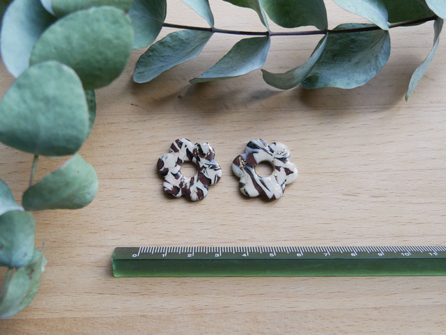 Bloom marbré marron/beige/or