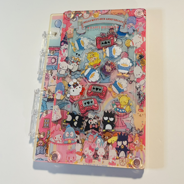 Acrylic Sanrio character themed shaker notebook