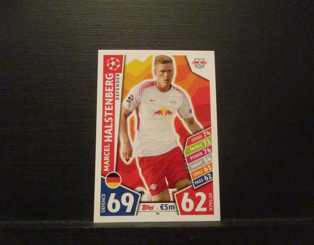Marcel Halstenberg - UEFA Champions League Match Attax 2017/18 Original Trading Card #76