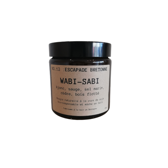 Bougie parfumée n°12 - Escapade Bretonne - Mèche en bois - Wabi-Sabi