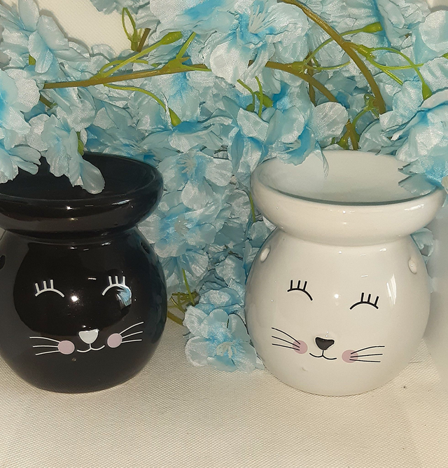 Brûle-Parfum chat blanc