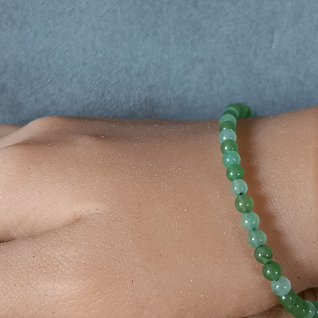 Bracelet ajustable en Aventurine verte