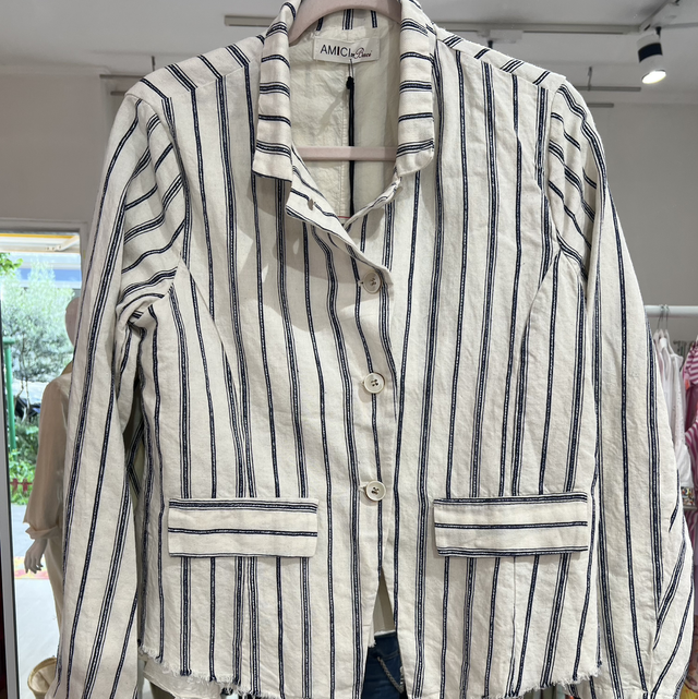 Baumwoll - Leinen Jacke