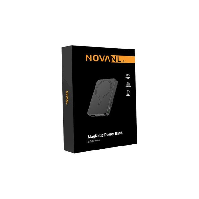 NOVANL PowerUp MagNetic (5000mAh) Power Bank Black