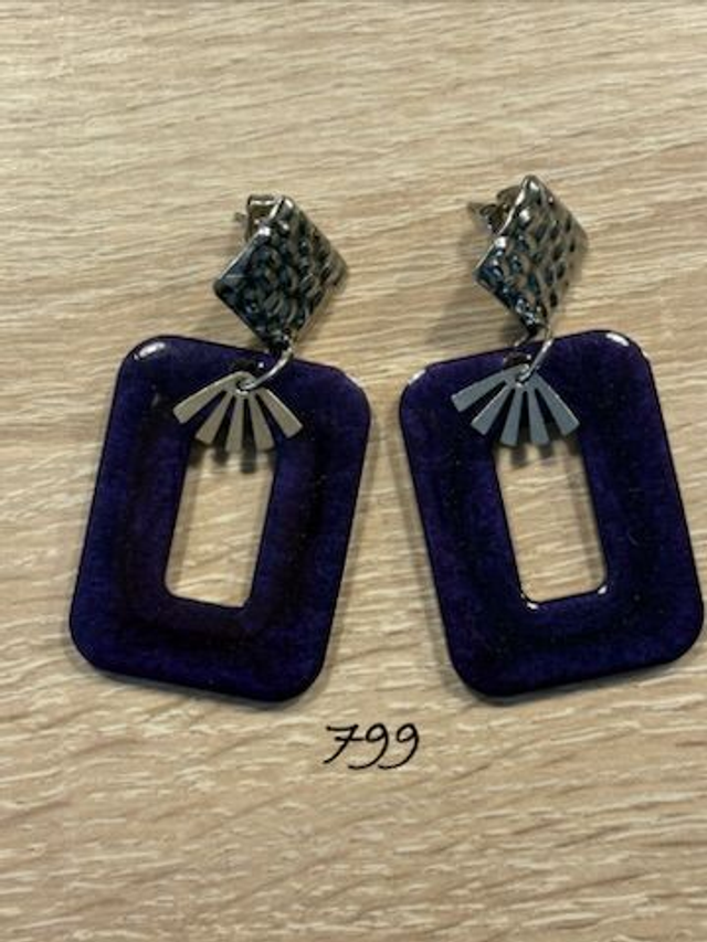 💜 Boucles d’oreilles Purple Graphic – Réf. 799