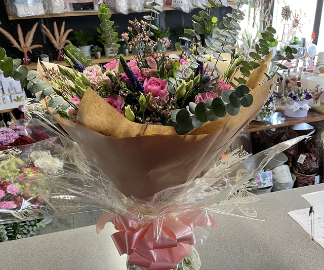 Fresh flower aqua pack pinks and purples 