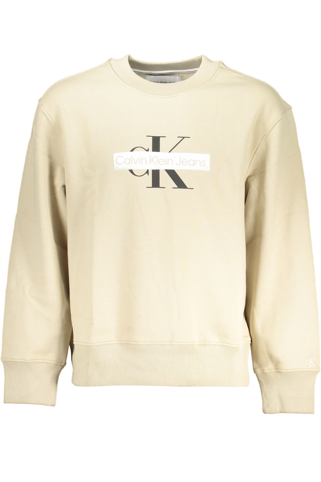 CALVIN KLEIN FELPA SENZA ZIP UOMO BEIGE