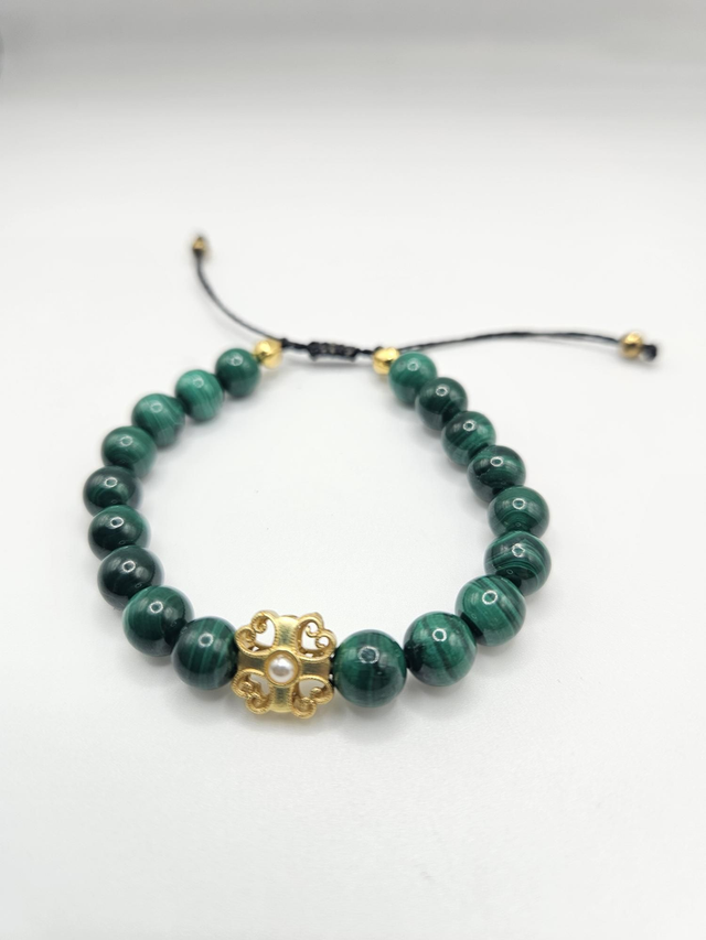Bracelet femme malachite