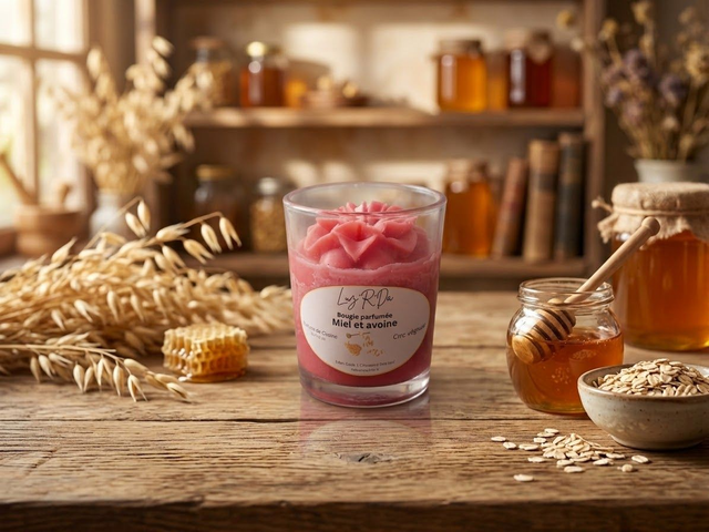 Bougie Déco - 60 grammes - "Miel et avoine"