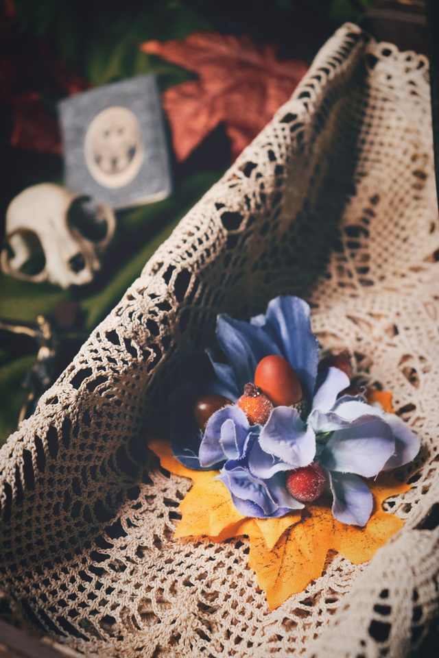 Hair flowers • S • blue & yellow