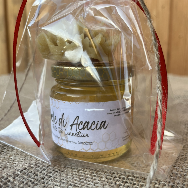 Confezione regalo miele 130 gr e candela in pura cera d'api