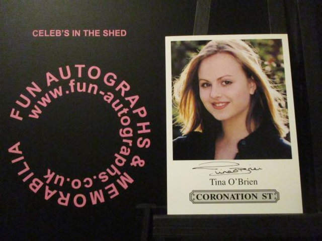 Tina O'Brien (Sarah Platt) Original Coronation Street Pre-Print Cast Card