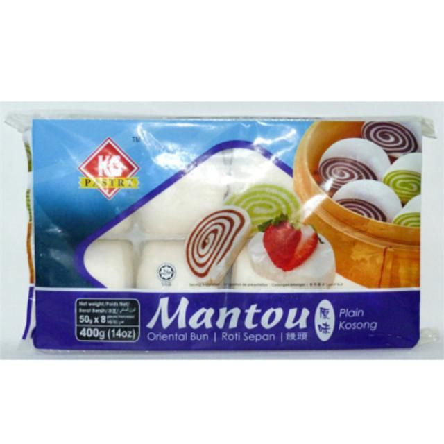 KG Pastry Frozen Plain Mantou 8pcs 400g Frozen Plain Mantou