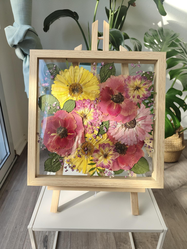 Herbier personnalisé entre 2 verres 