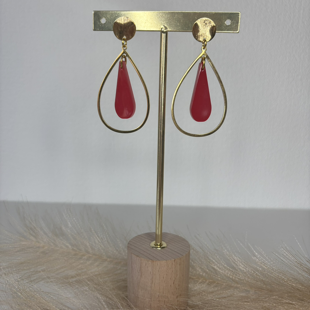 Boucles d’oreilles rouges