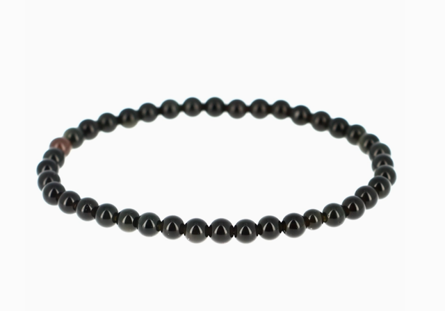 Bracelet Obsidienne Œil Céleste 4 mm