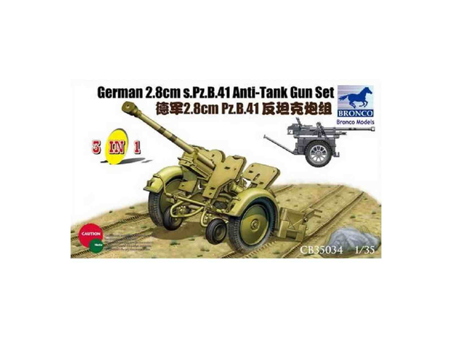 GerM.2.8cm A.T.Gun 3in1 Bronco 3534 1/35