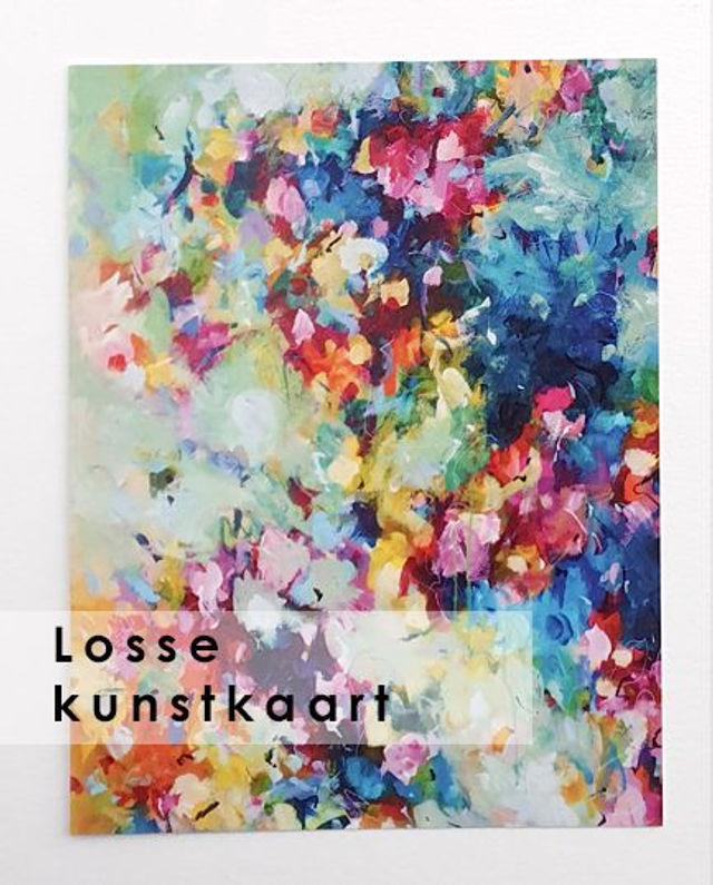 Losse kaart met envelop wit - Floating memories