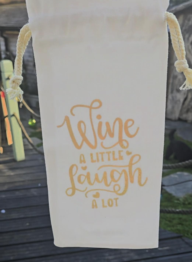Wine a Little, Laugh a Lot – Wine Bottle Gift Bag