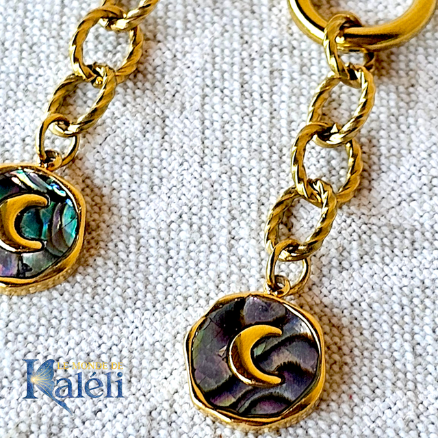Boucles d'oreilles "Lune de Nacre"