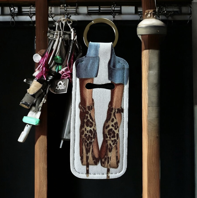 Porte-clés rouge à lèvre/briquet personnalisable