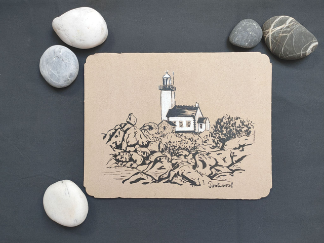 Le phare de Pontusval à Brigognan-Plages