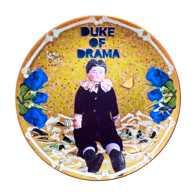 &quot;Duke of Drama&quot; Gold Upcycled Wall Plate - House of Frisson