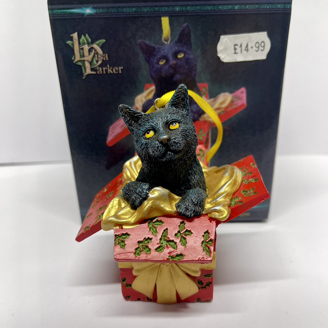 Lisa Parker Cat Present Hanging Decoration