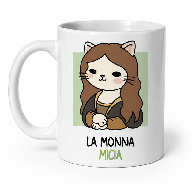 Tazza La Monna Micia in ceramica