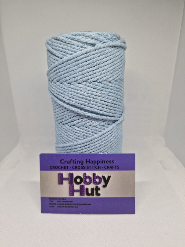 Macrame Cotton 3mm - Light Blue