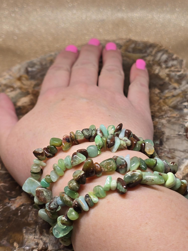Bracelet baroque Chrysoprase 