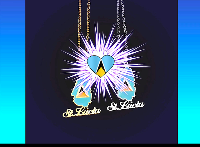 🇱🇨 UVF - ST LUCIA CHAIN &amp; PENDANT SET