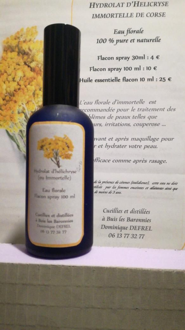 eau florale d'hélicryse en 100 ml