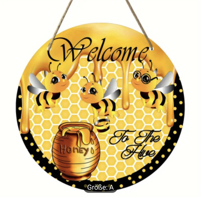 Dekoschild "Welcome Bienen"