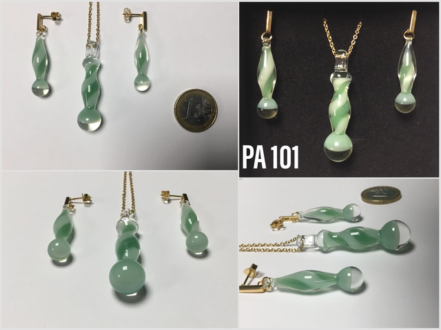 Parure pendentif et boucles d’oreilles réf PA 101