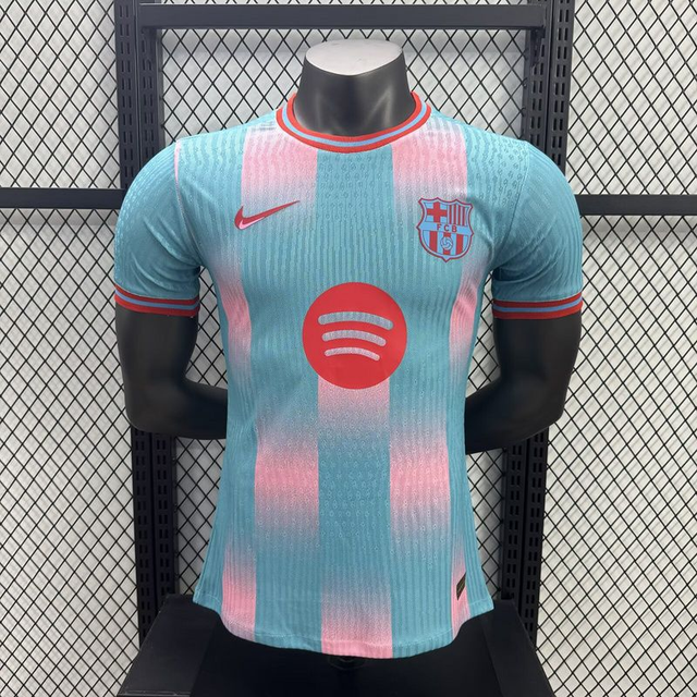 Camiseta Barcelona Edición Especial - Versión Jugador (Azul - Rosa) - 25-26 #001