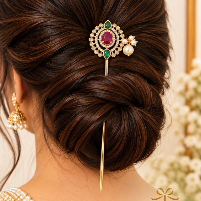 Traditional Indian Hair Bun Pin