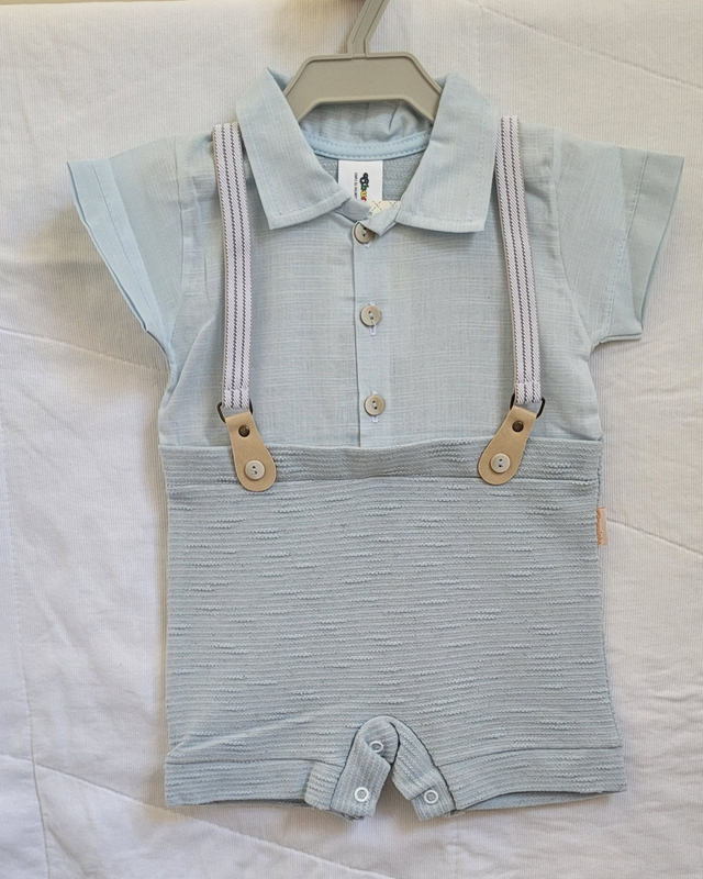 Macacão Curto Masculino Azul