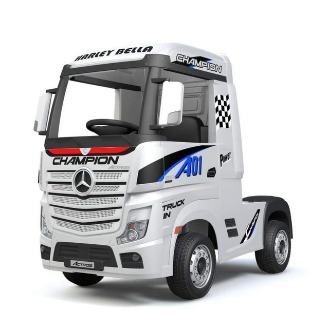 Licensed Mercedes Benz Actros White 24V Electric Ride On Truck