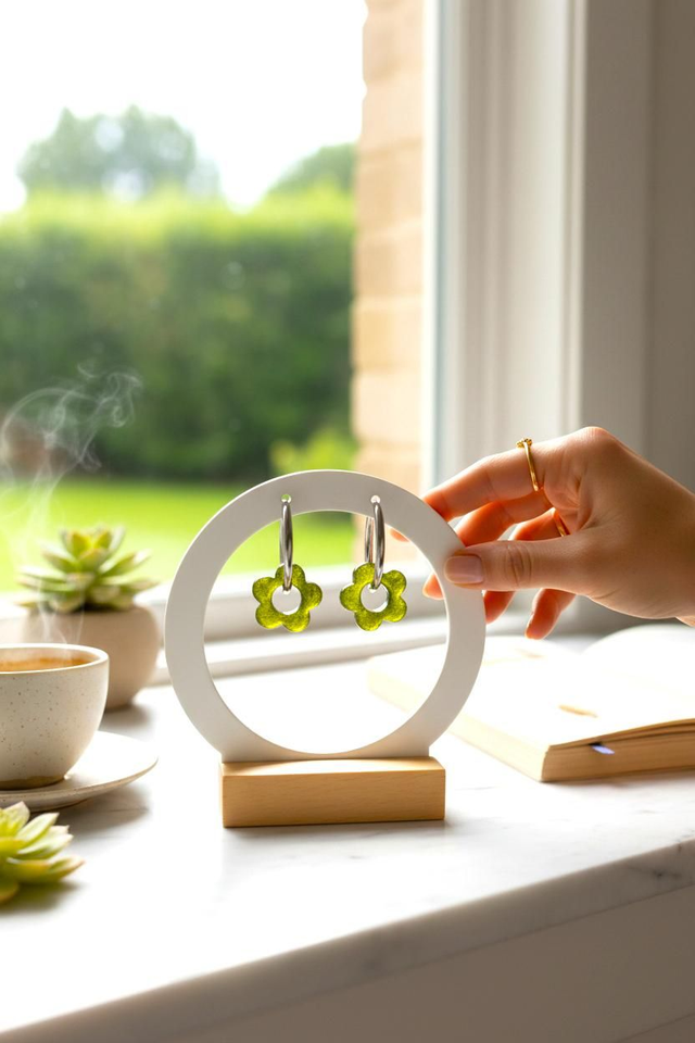 Olive Bloom Hoops