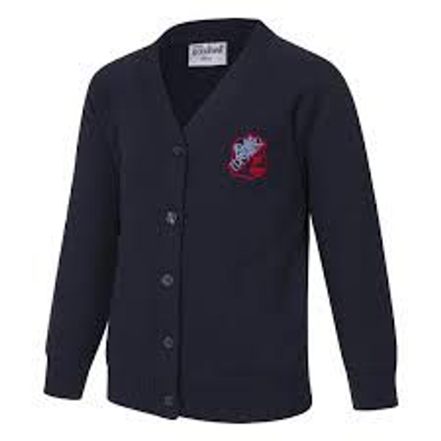 Navy Logo Cardigan