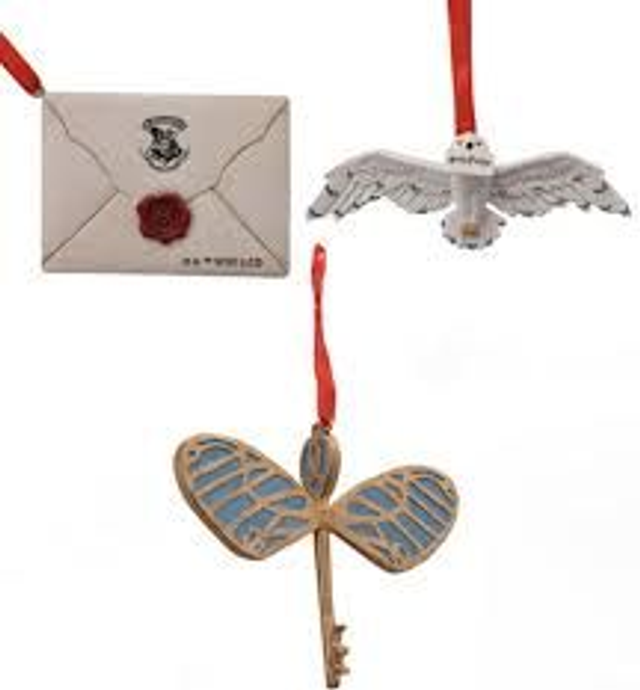 DECORATION EN RESINE LETTRE/HIBOU/CLEF DE WARNER BROS HARRY POTTER