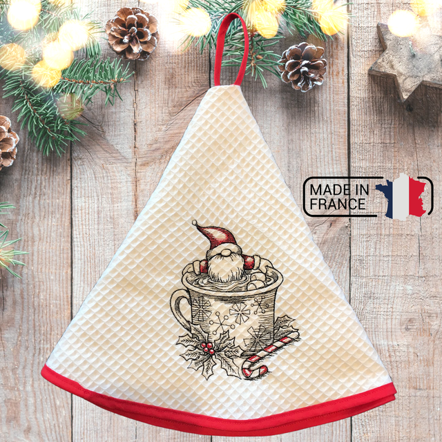 Essuie-Mains Rond Gnome de NOËL