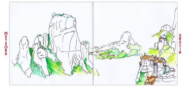 Taza Meteora Grecia interior verde